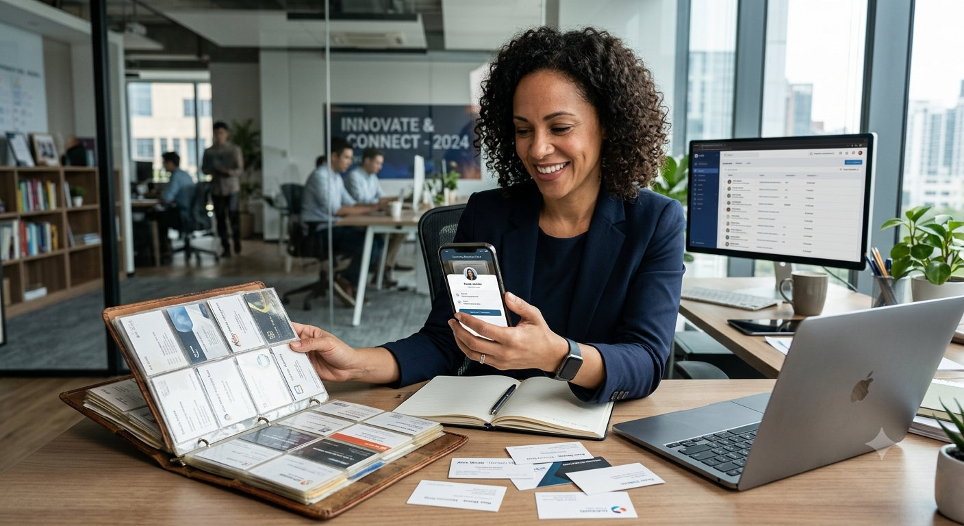 THE EVOLUTION OF BUSINESS CARD MANAGEMENT.