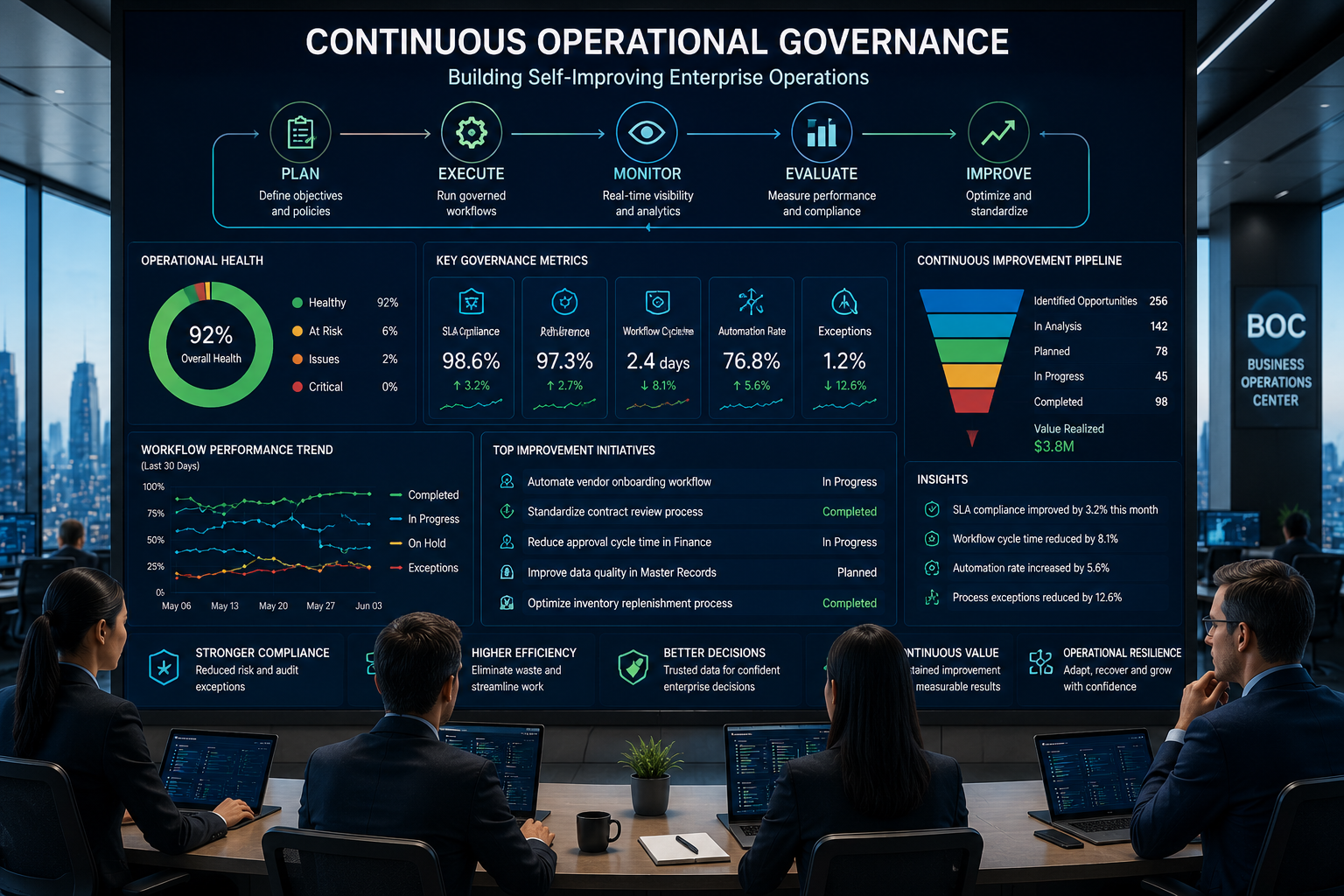 Continuous Operational Governance: Building Self-Improving Enterprise Operations