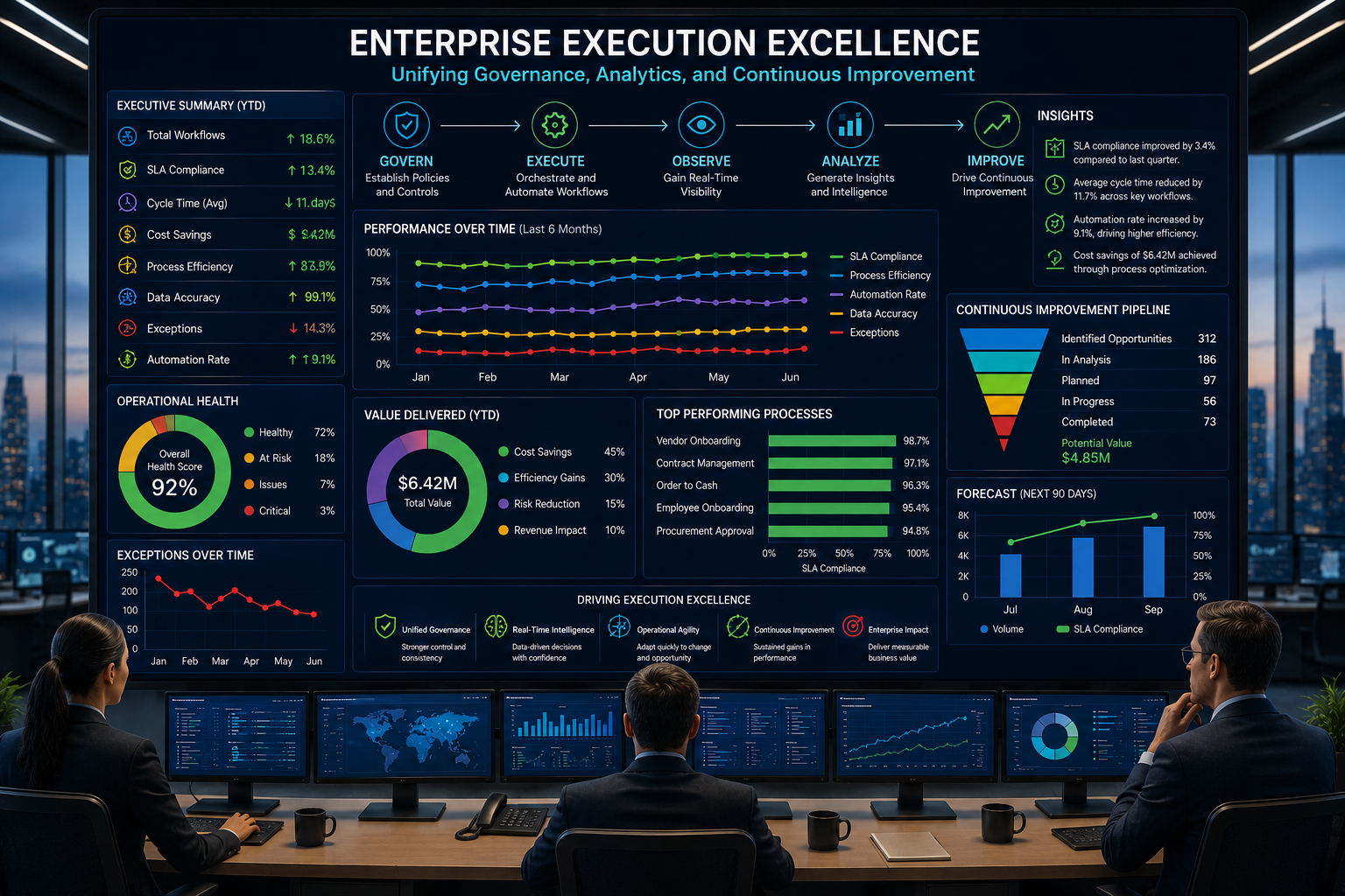 Enterprise Execution Excellence: Unifying Governance, Analytics, and Continuous Improvement