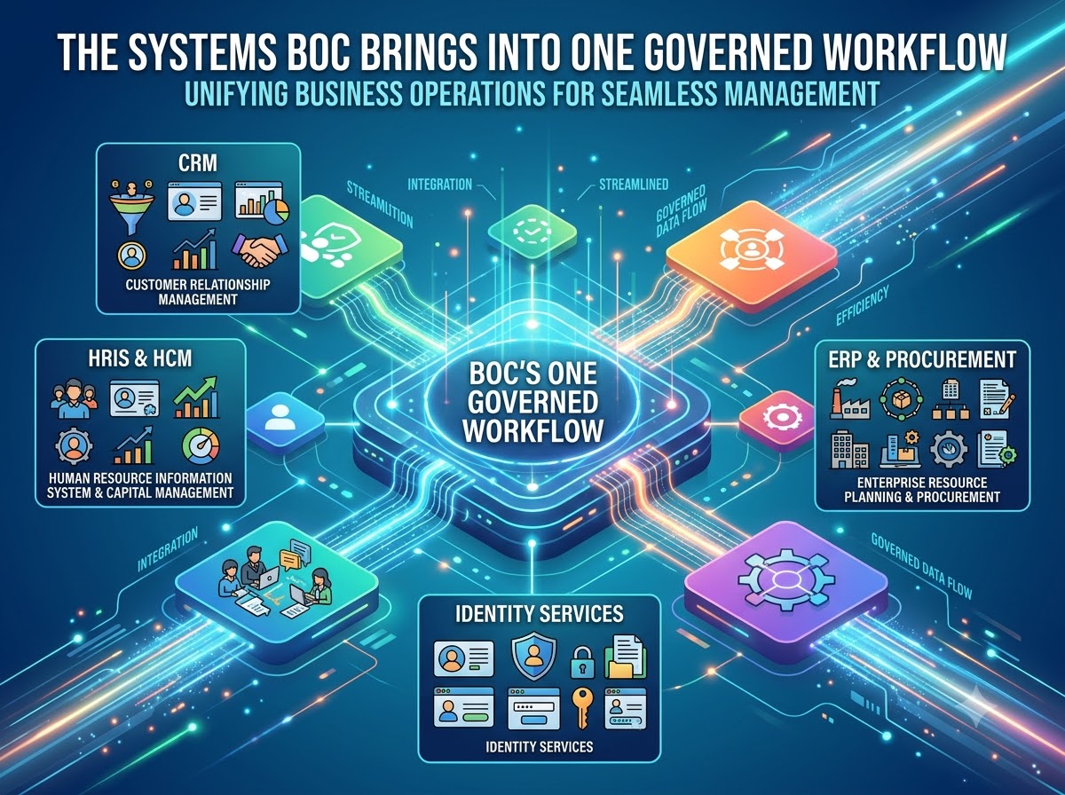 The Systems BOC Brings Into One Governed Workflow