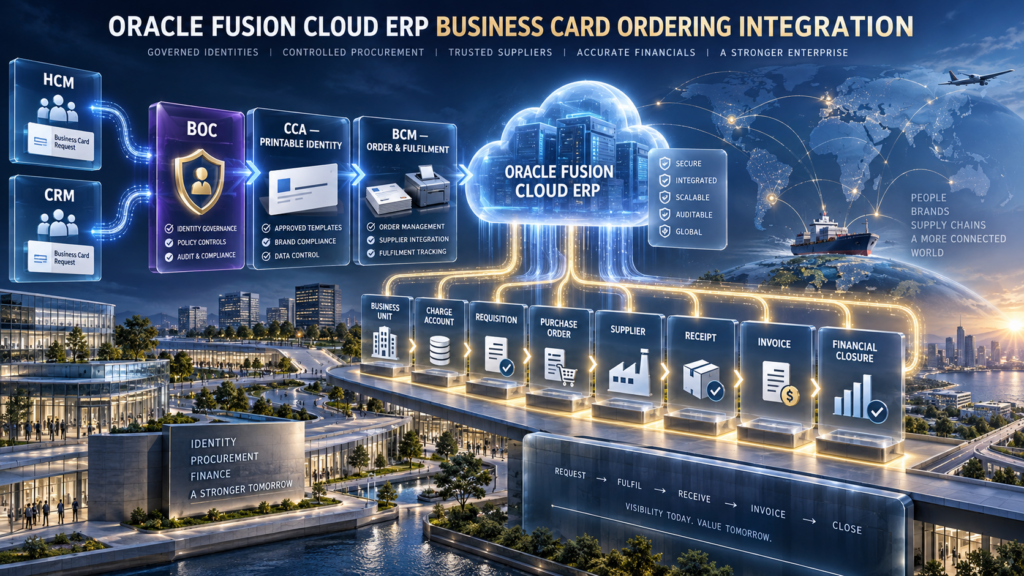Oracle Fusion Cloud ERP Business Card Ordering Integration For Procurement and Financial Control