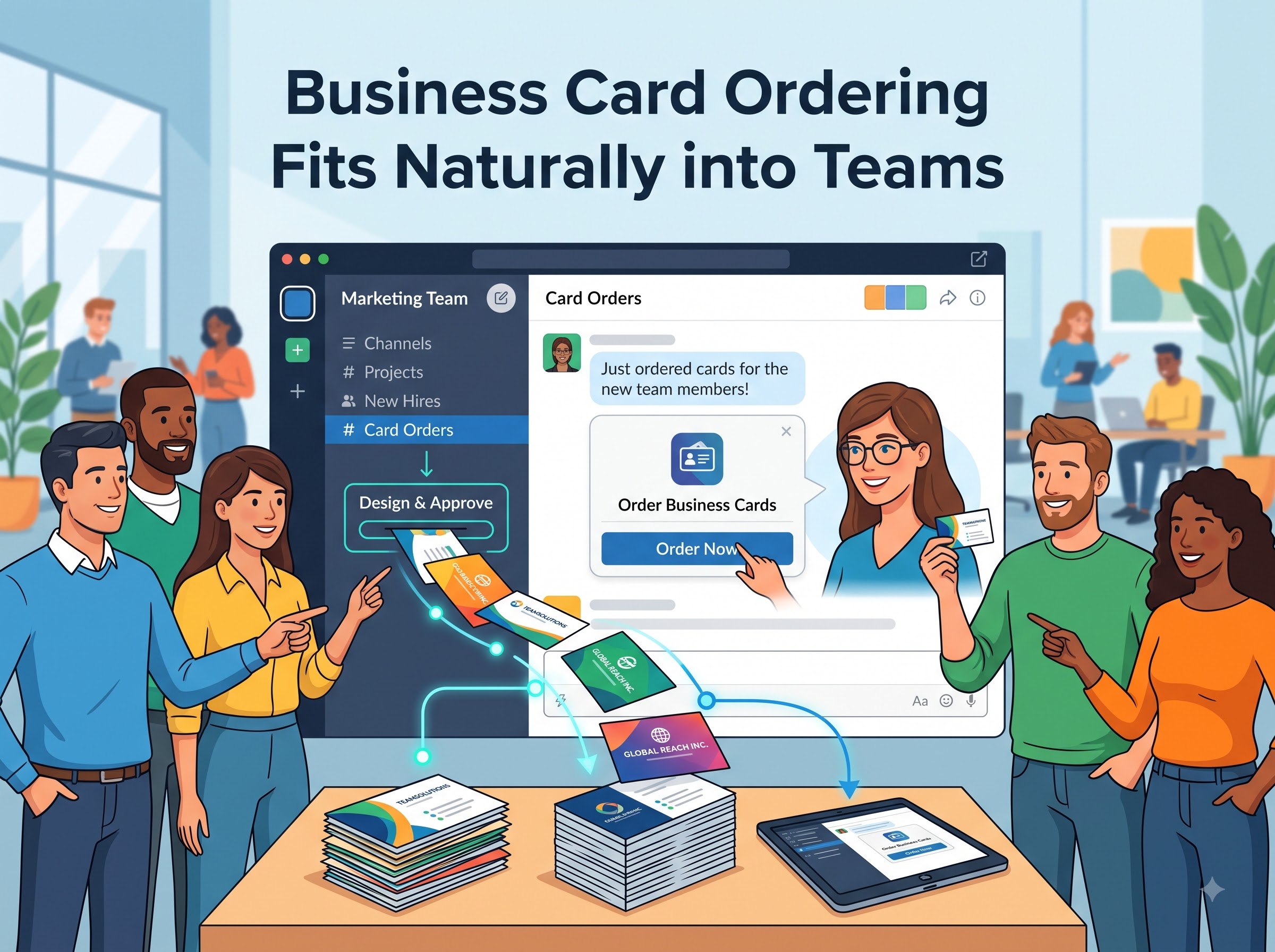 Business Card Ordering Fits Naturally into Teams