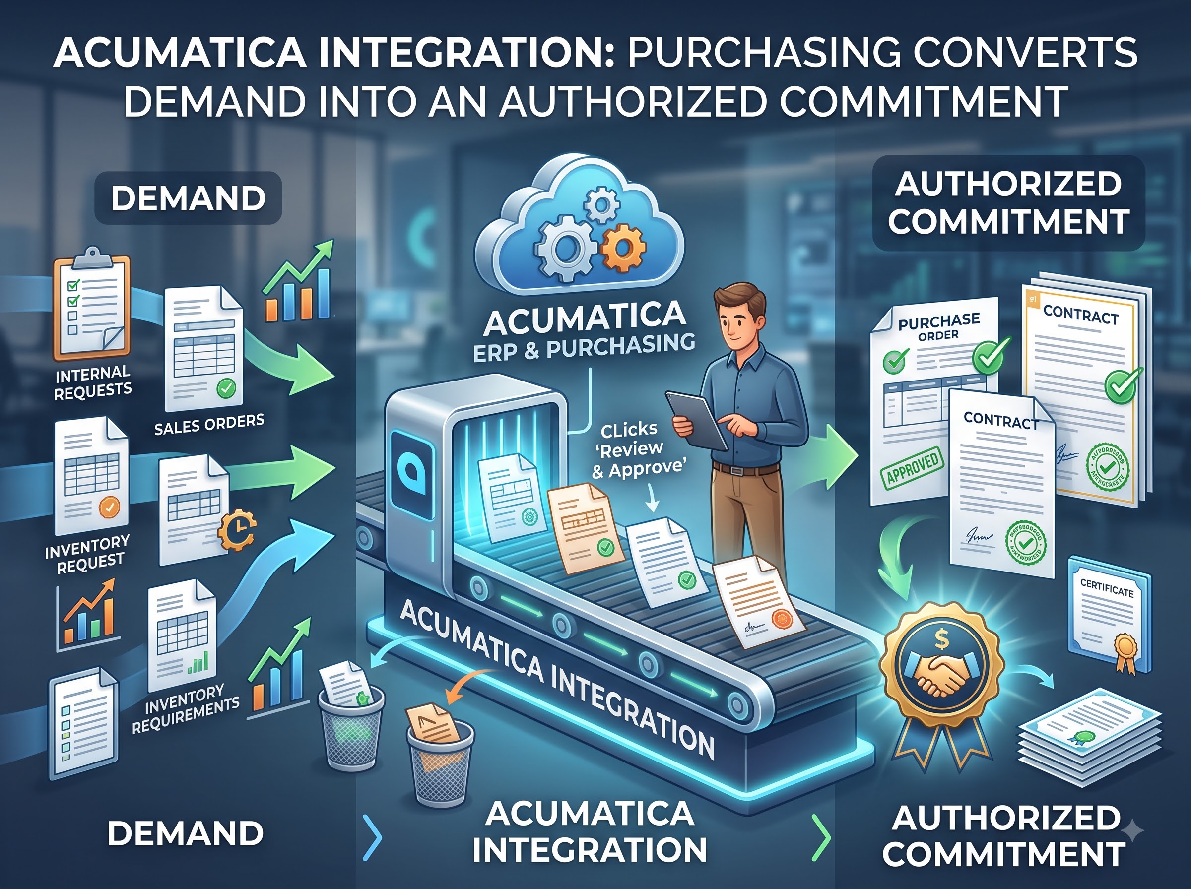 Purchasing Converts Demand into an Authorized Commitment