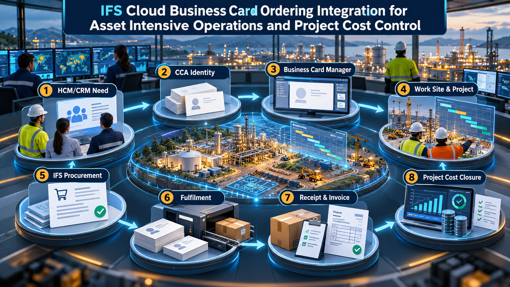 IFS Cloud Business Card Ordering Integration For Asset Intensive Operations and Project Cost Control
