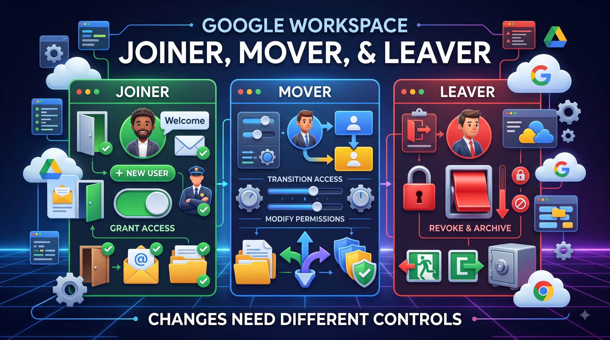 Joiner, Mover, and Leaver Changes Need Different Controls